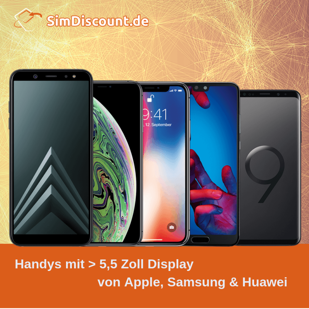 Smartphone XL Handys mit großem Display SimDiscount