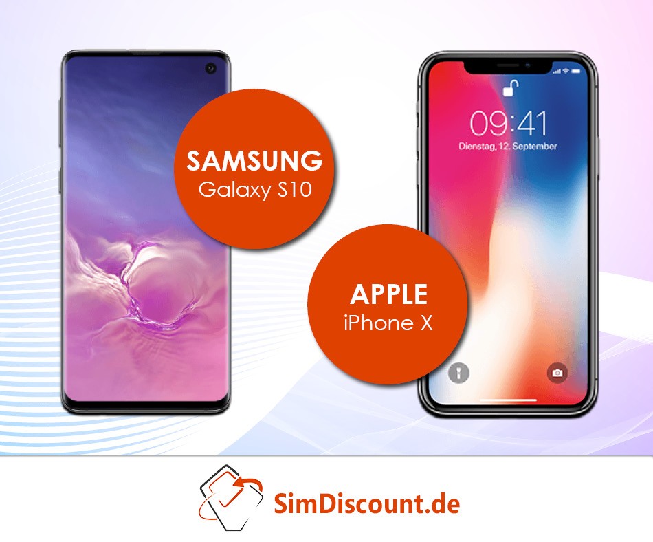 Vergleich Samsung Galaxy S10 Und Iphone X Samsung Galaxy S10 VS. Apple iPhone X - SimDiscount